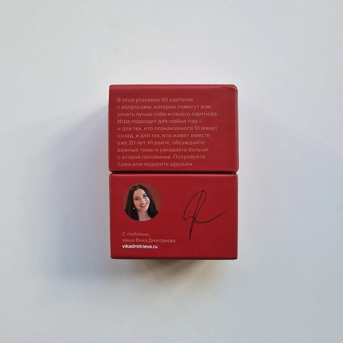About love. Card game