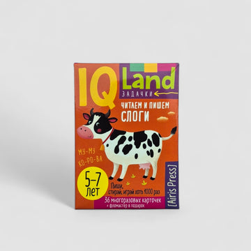 IQ Многоразовые карточки с маркером. Читаем и пишем слоги. 5+