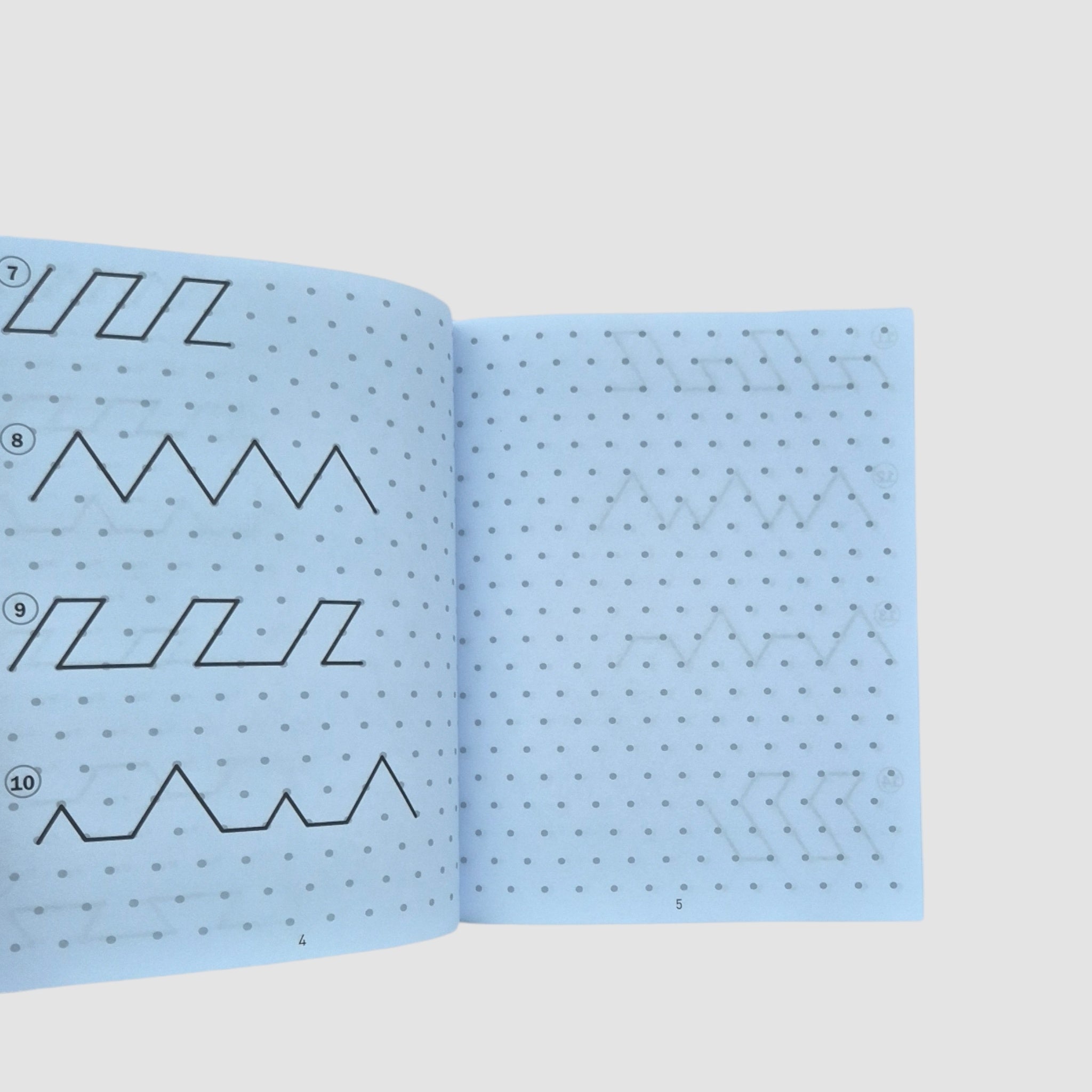 Continue the pattern. Triangle markings