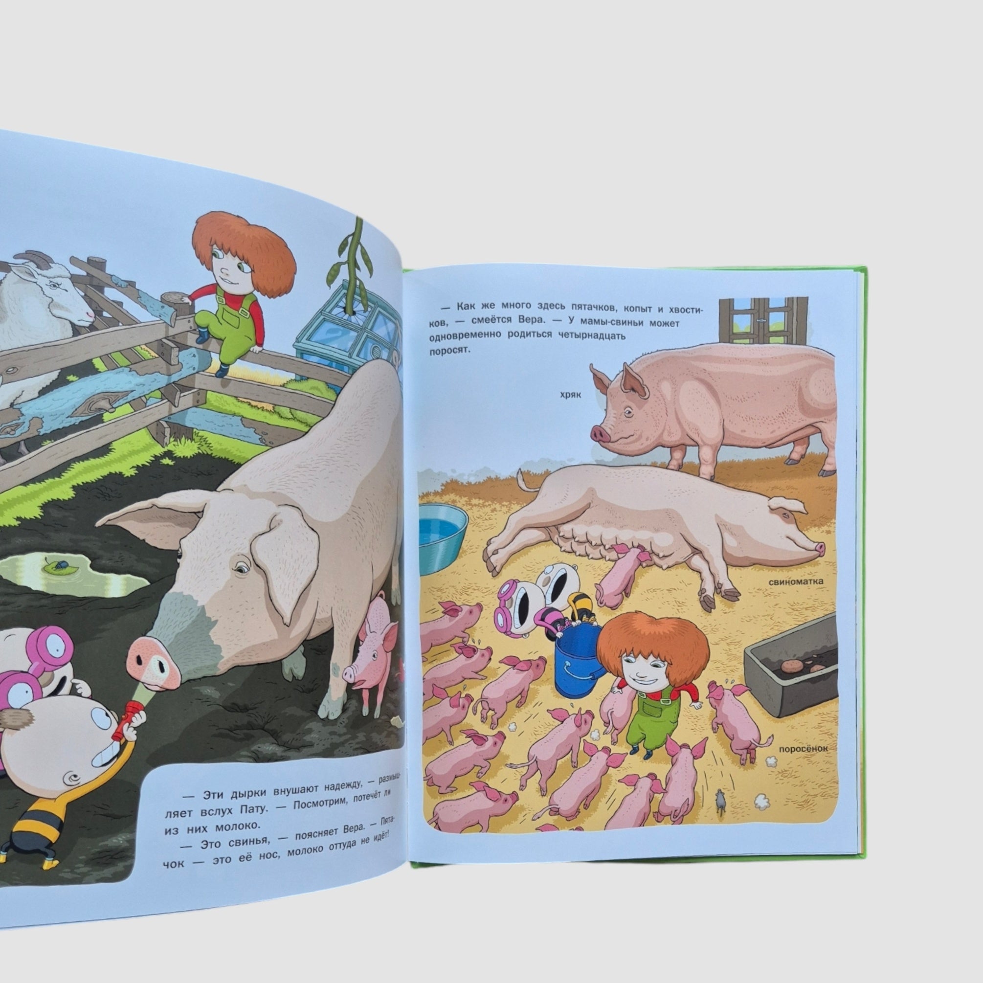 Vera and animals on the farm