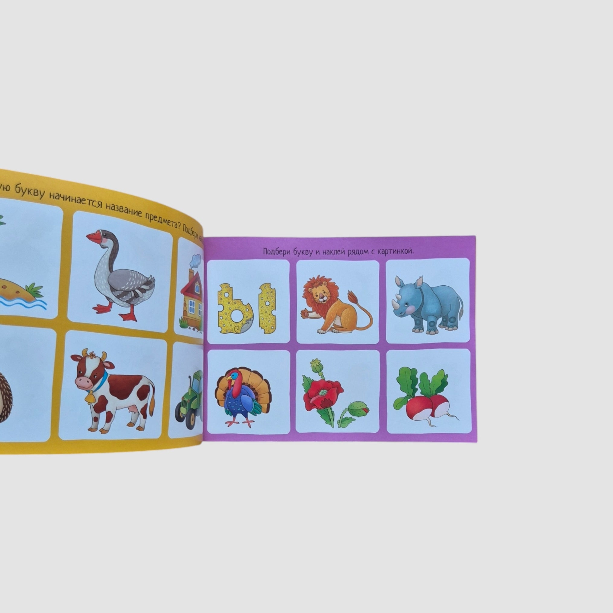 IQ задачки с многоразовыми наклейками. Играем с буквами (4+)