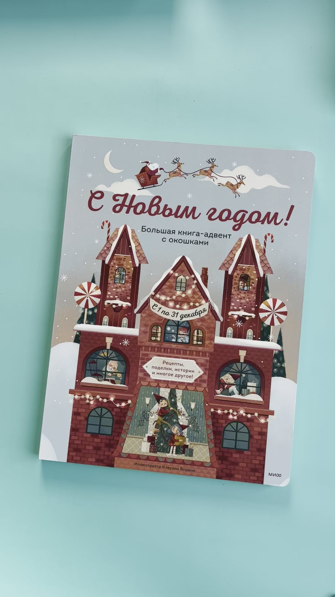 С Новым годом! Большая книга-адвент с окошками