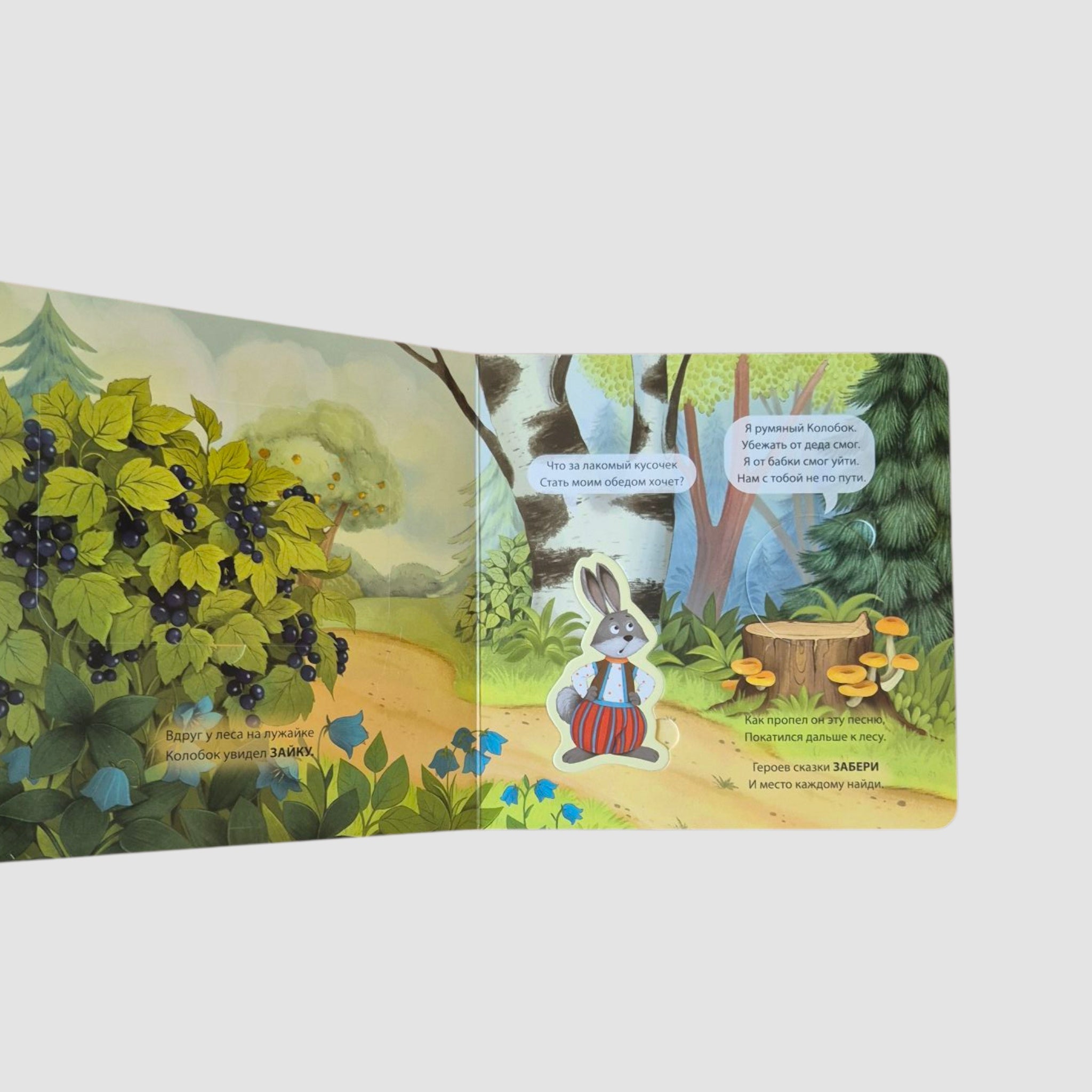 Колобок (Книга-сортер с окошками)