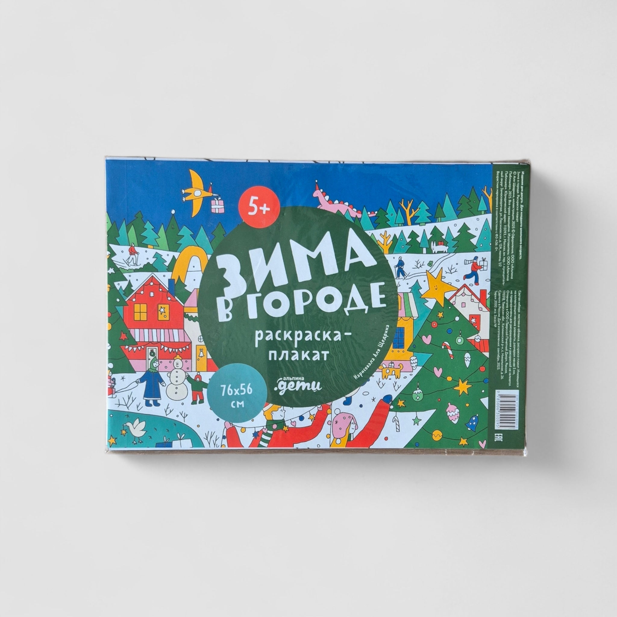 Зима в городе. Раскраска-плакат