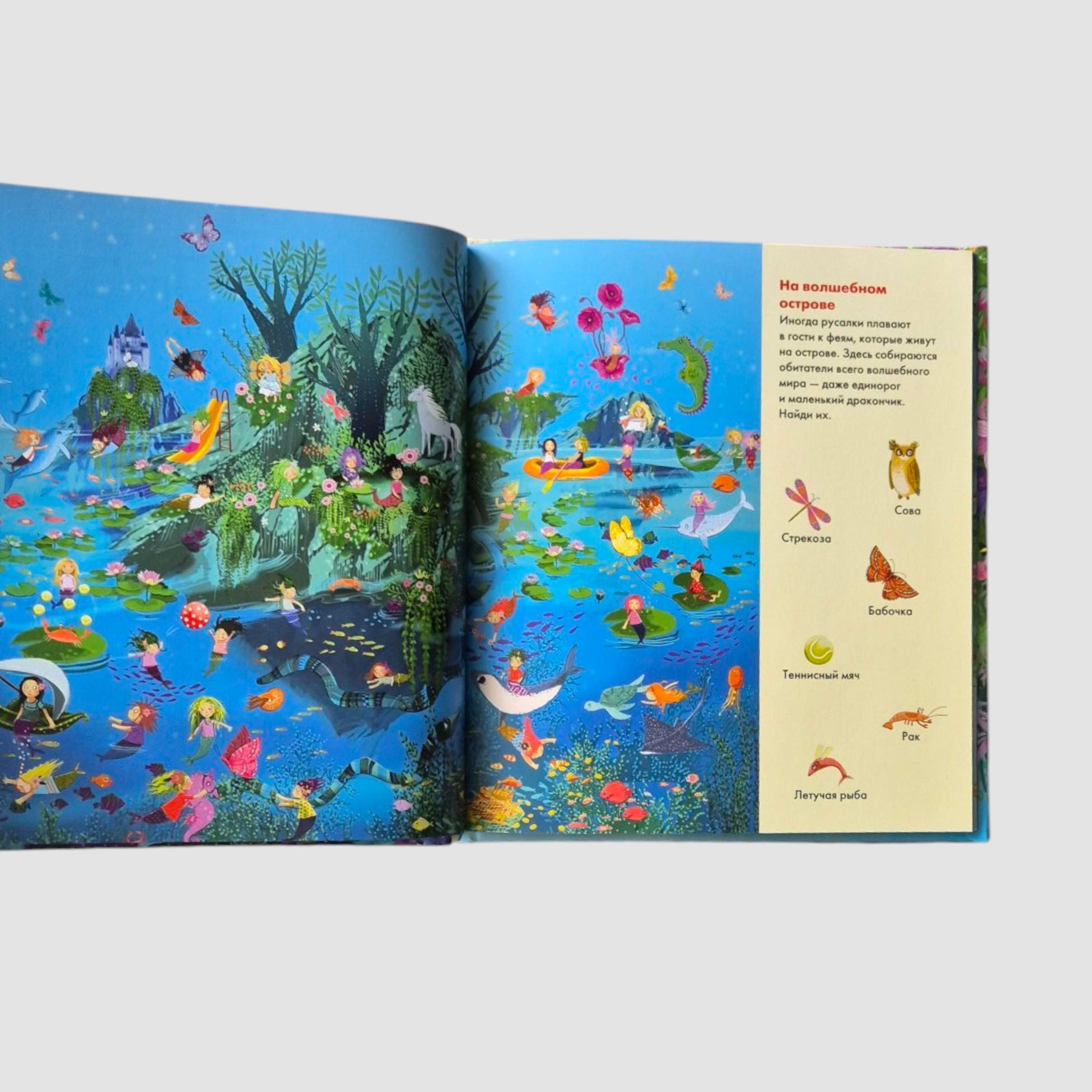 Funny hide and seek. Where do fairies live? Where do mermaids live? 