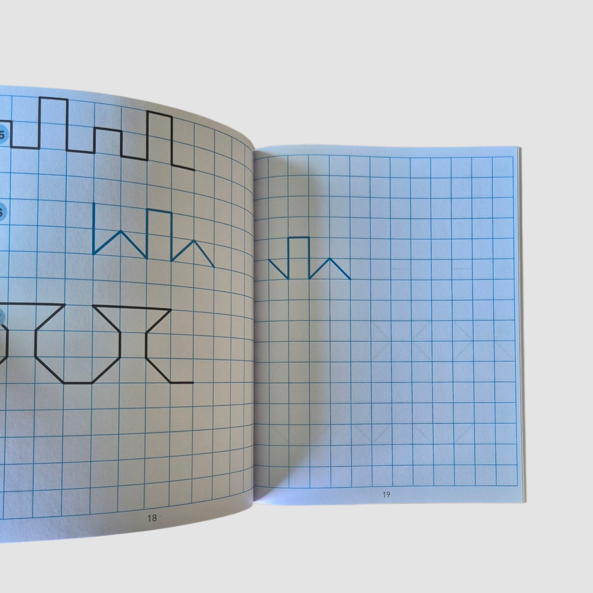 Continue the pattern. Draw on the cells