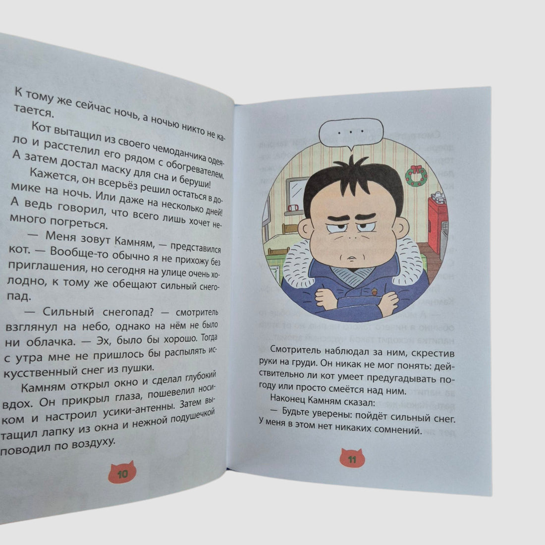 Помощник с лапками. Кот на ватрушке