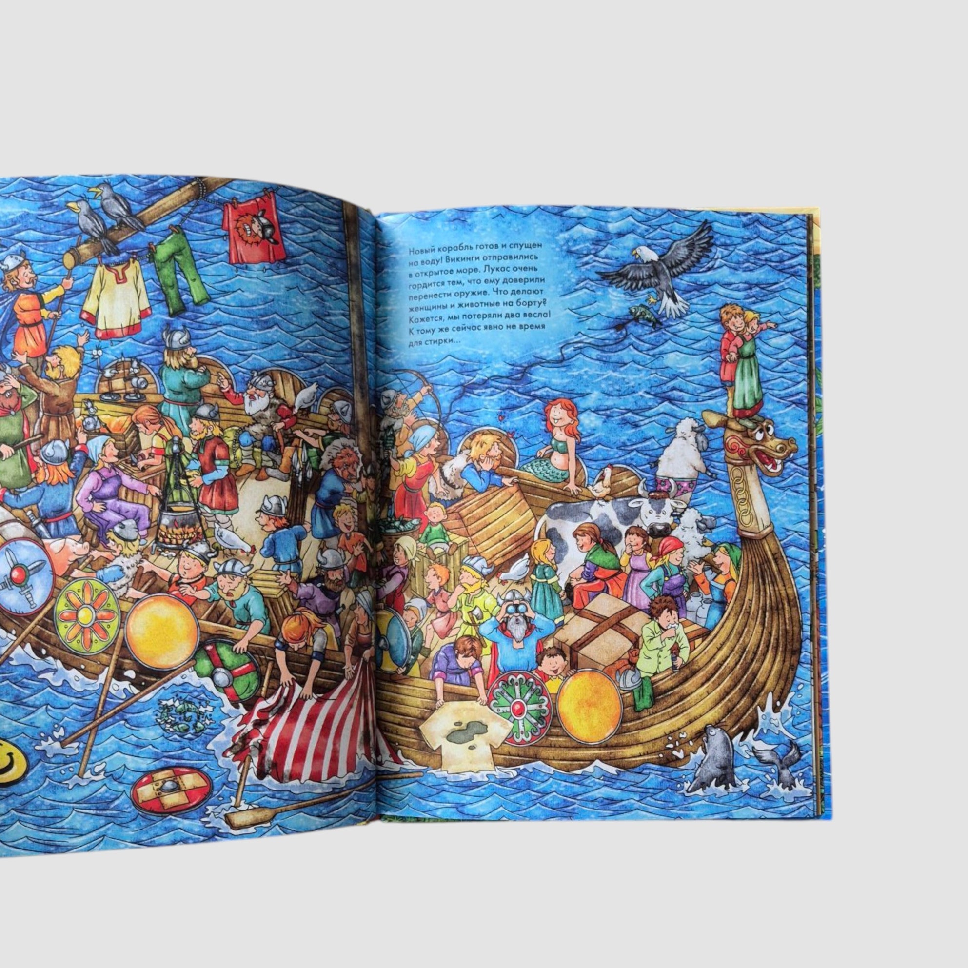 Funny hide and seek. Where is the pirate flag? Where is the little Viking? 