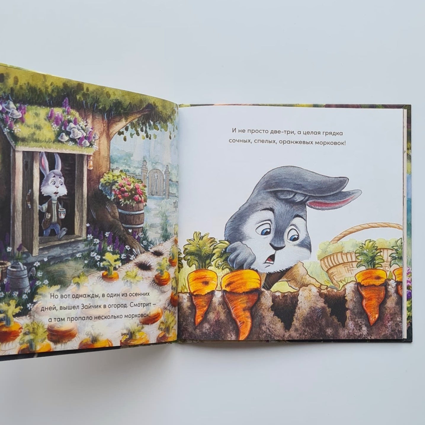 Как лисичка у зайчика морковку воровала