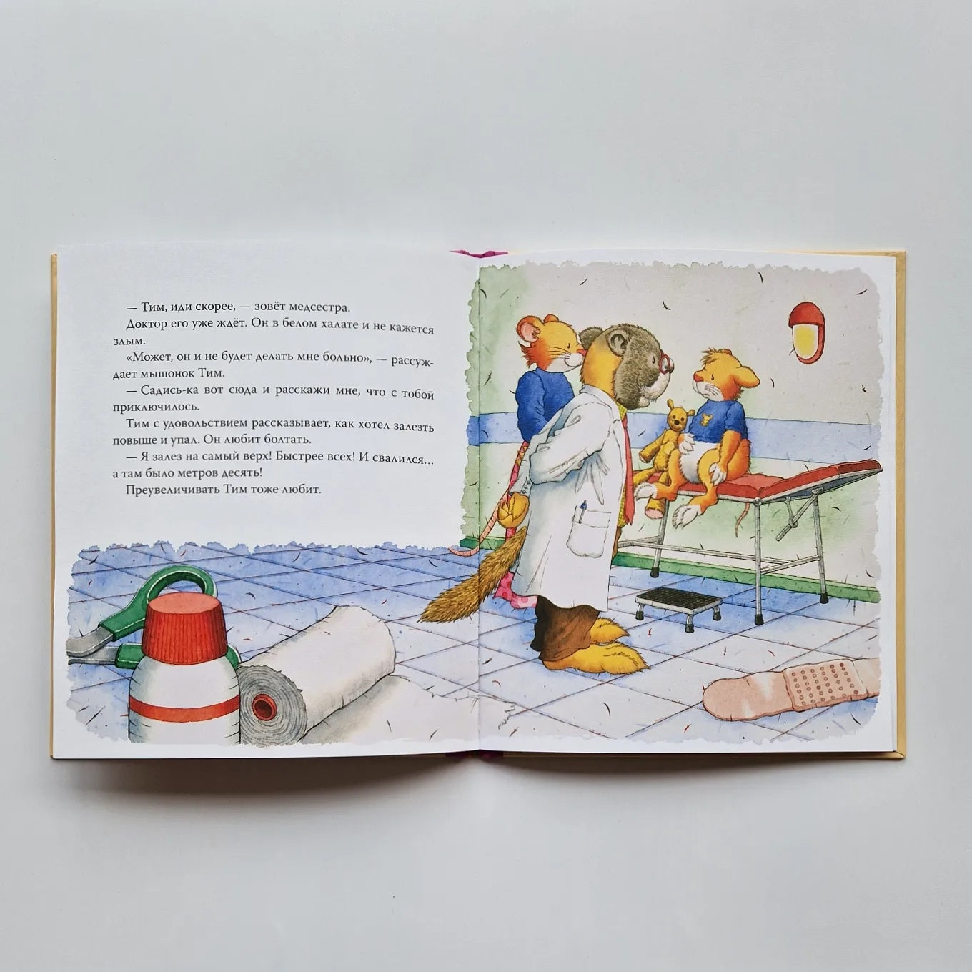 Tim the mouse is afraid to go to the doctor