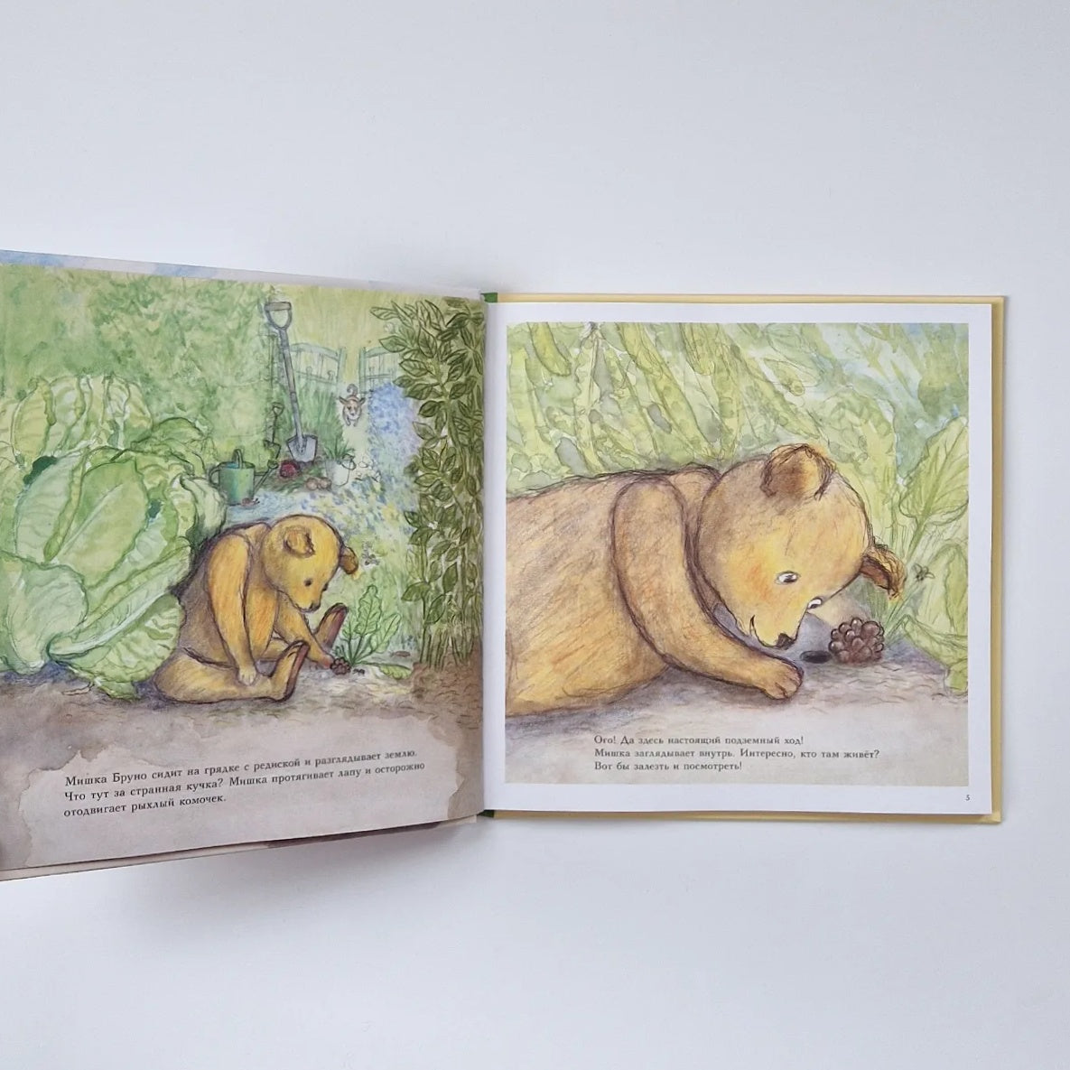 Мишка Бруно в саду