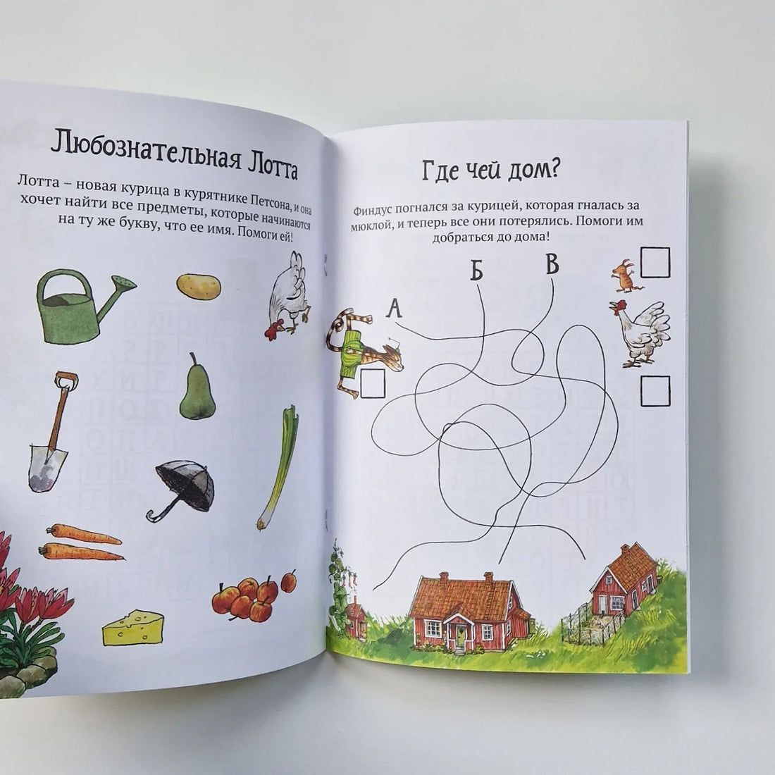 Головоломки от Петсона и Финдуса. Буквы и слова